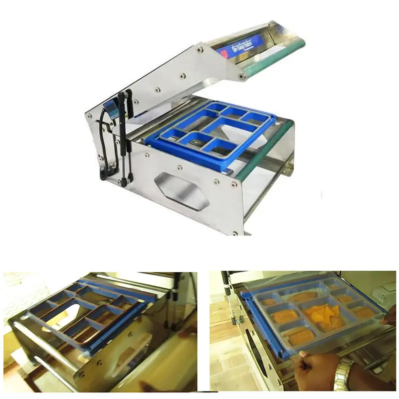 8 Portion Meal Tray Sealing Machine 700W, 350 trays/hr